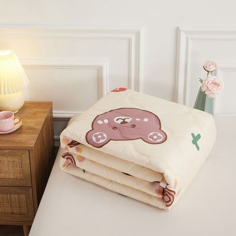 Couverture Rafraîchissante pour Climatiseur Portable - Drap léger, Respirant et Lavable en Machine - Motif Ours Mignon 150x200 cm pour Été (1/5)