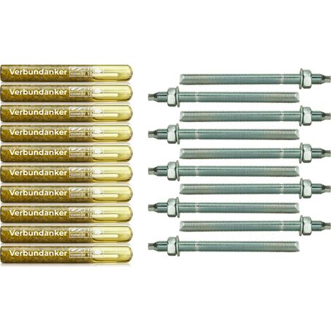 Ancrage chimique IsolBau M10 + tige filetée M10 x 130 mm ETA 10 pièces. (1/5)