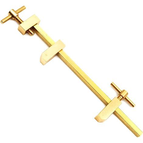 Miniature Solid Brass Clamps 240mm Parallel Clamps for Woodworking and Metalworking with Knurled Clamping Screws (1/5)