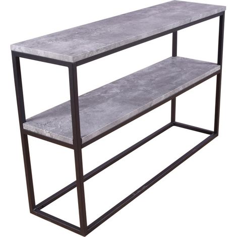 Console Design Double "Rise" 110cm Gris & Noir (1/5)