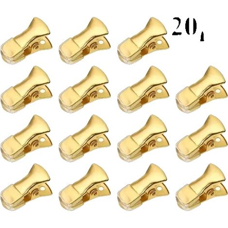 Metallclips, rutschfestes Design, vielseitige Verwendung, Goldene 20 Stück (1/2)