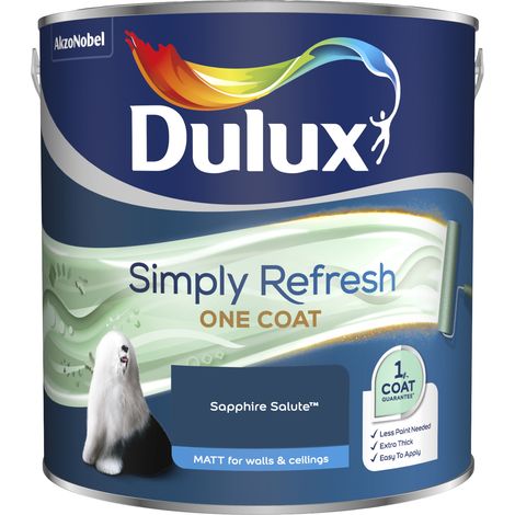 Dulux Simply Refresh One Coat Matt Emulsion Paint - 2.5L - Sapphire Salute