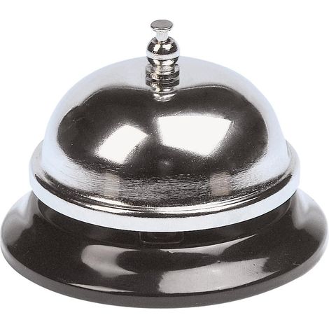 Sonnette Base Métallique Chromée 85 mm Noir