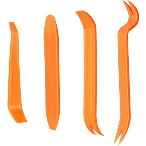 4Pcs Outil Demontage Garniture Voiture, Professionnel Voiture Démontage Installation Outil Kit pour Voiture Radio Audio Garniture Intérieure Dash Tableau de Bord, Installateur Pry Outil (1/5)