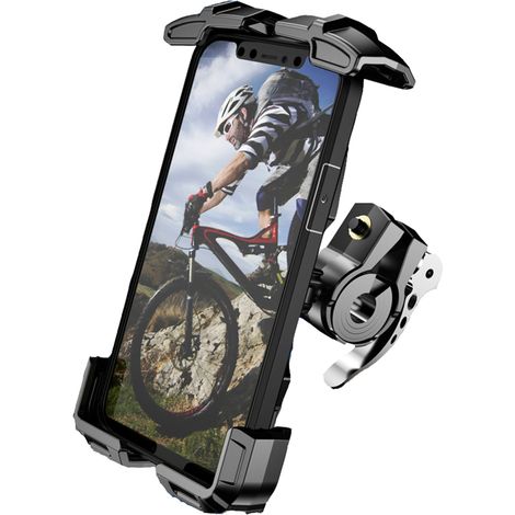 Support Téléphone Portable Pour Vélo - Diamètre Guidon 15 à 30 mm - Compatible 4,7 à 6,8 Pouces - Fixation Automatique À Une Main - 1 Pièce (1/5)