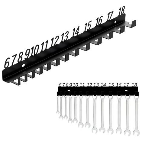 Porte Outils Mural, Rangement Outils Mural, Support Tournevis avec Code Numérique, Panneau Murale Outil Convient à Différentes Tailles de Clés, Etagere Murale Garage, Facile à Classer, Métal, Noir (1/5)