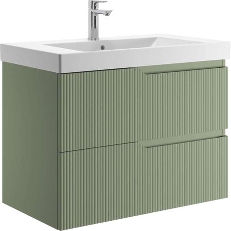 Jika Cubito Style - Waschtischunterschrank, 80 x 57 x 45 cm, 2 Schubladen, mintgrün H40J4424023541 (1/4)