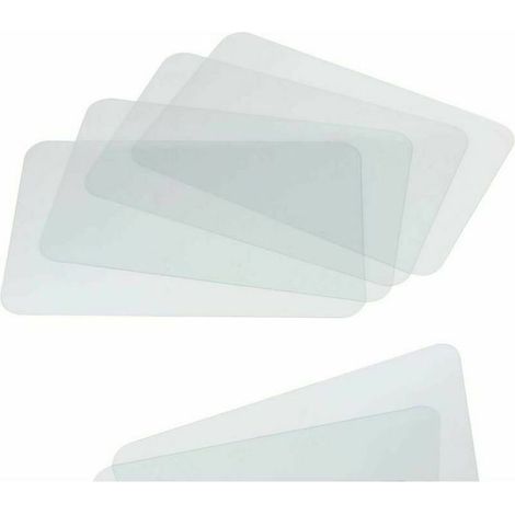 Set de Table Transparent - 4 pieces - Protecteur plastique - Pour table bureau comptoir cuisine (1/4)
