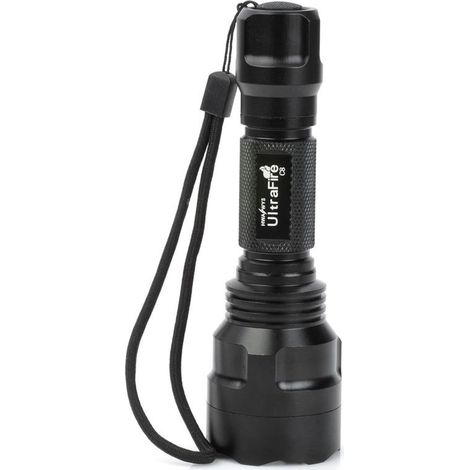 C8 T6 lampe de poche à lumière forte charge USB longue portée pour le camping en plein air, 1 pièce (1/4)