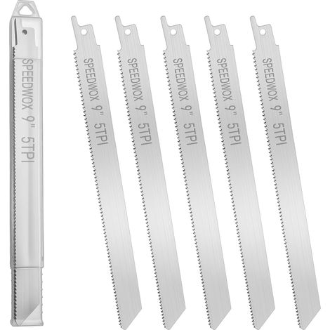 5PCS 9 Inch Saw Blades for Frozen Bones, Stainless Steel with Box (1/4)