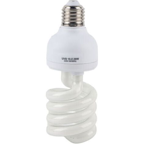Wüstenreptilien-Terrariumlampe E27 26W, Kalzium-UVB-Ultraviolettlampe 220-250V 10.0