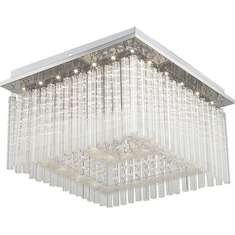 soffitto LED Danielle acrilico metallo / vetro cromato B: H 36 centimetri: 36cm (1/4)