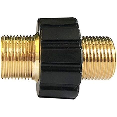 Acoplamiento rápido para manguera, adaptador de doble enchufe M22 x 1.5 para hidrolavadora de alta presión, compatible con mangueras para hidrolavadoras de alta presión Karcher, Karcher HD y HDs (14 m