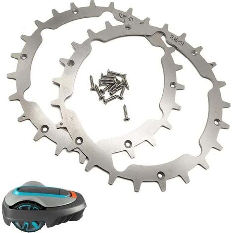 Roues de Traction avec pointes de remplacement pour tondeuse robot Gardena Sileno City 250 Smart 300 400 600 500 Smart 500 Smart+ Life1000-Crezuo