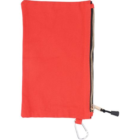 Mehrzweck-Werkzeugtasche aus Canvas, wasserdicht, tragbar, mit Reißverschluss und Karabinerhaken zur Aufbewahrung, orange (1/5)