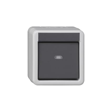 Gira Pulsador-BA 1f Sup. control + 1 punto KNX WG AP Gris [515130], 5151 30