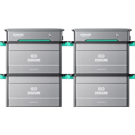 Zendure Solarflow Hyper 2000, Centrale Électrique de Balcon Entrée Solaire 1800W, Hub Intégré Micro Onduleur, Charge AC Bidirectionnelle 1200W, avec 4xAB2000L, avec 2 x Solarflow Hyper 2000