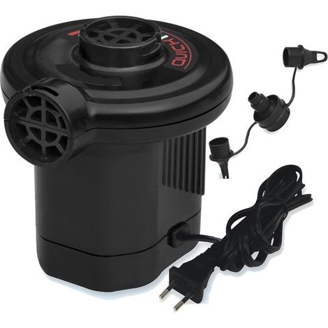 Trade Shop - TRAGBARE ELEKTRISCHE LUFTPUMPE 220V PUMPE 3 REDUZIERSTÜCKE FÜR SCHLAUCHBOOTE - (1/5)