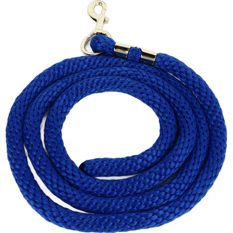 Longe pour cheval avec mousqueton, corde d'entraînement haute résistance à haute tension, idéale pour l'entraînement, la compétition et la traction quotidienne, 2 m (6,6 pi), bleu royal (1/5)