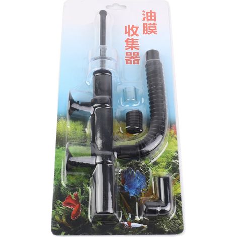 Mini skimmer de aceite de plástico negro para acuarios – 29 cm, ligero y ajustable (1/5)