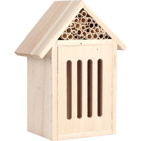 Maison d'insectes en bois pour jardin extérieur, abri pour abeilles, nichoir décoratif (type C) (1/5)