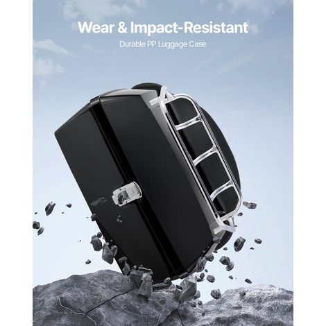 Top case moto universel durable en PP, boîte supérieure de moto, 565 x 500 x 380 mm, coffre de rangement arrière moto amovible étan… (1/5)