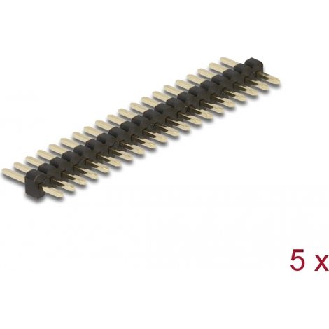 Delock Cabezal de 20 pines, densidad 1,27 mm, 1 hilera, recto, 5 piezas