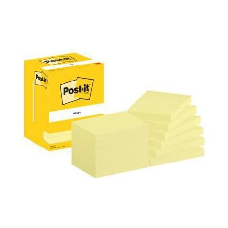 Haftnotiz ® Notes 102 x 76 mm (B x H) gelb 100 Bl./Block 12 Block/Pack. (1/4)