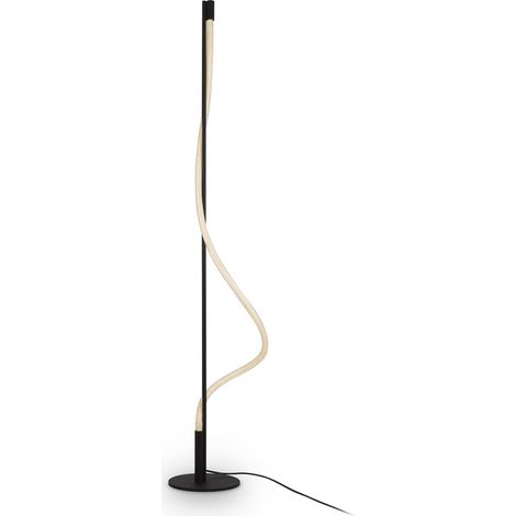 Piantana Lampada Da Terra Moderno Tau Alluminio Nero Luce Led 15W (1/4)