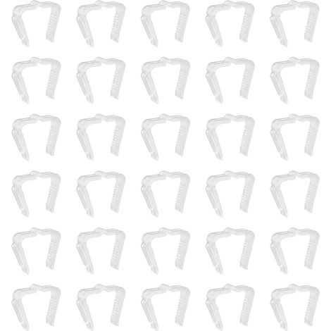 Lot de 30 cintres de Noël en plastique en forme de U pour gouttière extérieure, porche, clôture, avant-toit (1/5)