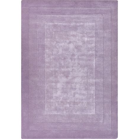 Tappeto in viscosa e lana realizzato a mano rettangolare 160 x 230 cm viola Amado