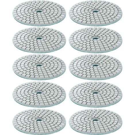 10 Stück 3-Zoll-Diamant-Nasspolierpads, weiche Schleifscheiben, Polierzubehör für Granit und Marmor 2000