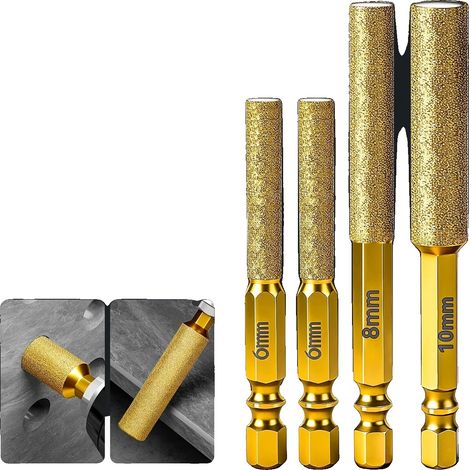 Cabezal de pulido abrasivo, aleación duradera, compatible con taladros estándar, 4 piezas. (1/2)