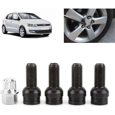 Écrous antivol conique avec Clé pour Audi Golf Jettae -TUN (1/3)