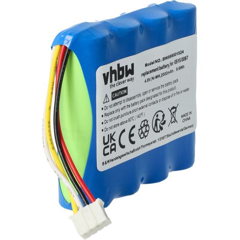 vhbw Akku kompatibel mit Testo 350 Control, 454 Control Gaswarngerät, Eingasmessgerät (2000 mAh, 4,8 V, NiMH)