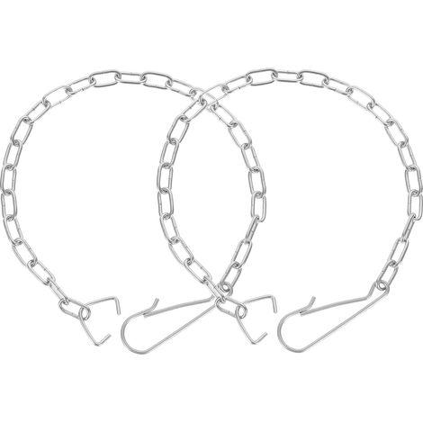 Chaîne de Cuvette de Toilette Haute Dureté, 2 Pièces, Argenté (1/5)