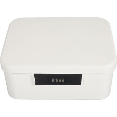 Boîte de rangement 9L ABS Crème avec serrure à code compartimentée pour documents et objets précieux sécurisés (1/4)