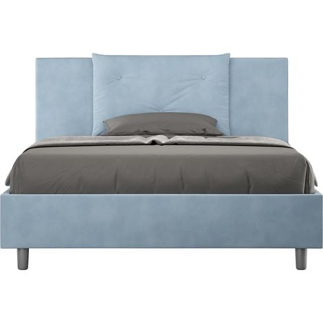 Letto Matrimoniale Large 180x200 cm Senza Rete Appia Azzurro (1/4)