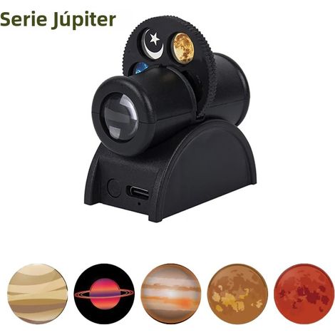 (Série Jupiter) Veilleuse projecteur lunaire USB avec lampe projecteur planétaire LED remplaçable (1/5)