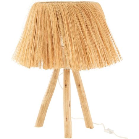 Lampe à Poser en Bois "Bahamas" 51cm Naturel (1/5)