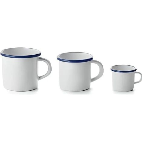 ibili Emaille-Tasse Weiß für Heißgetränke