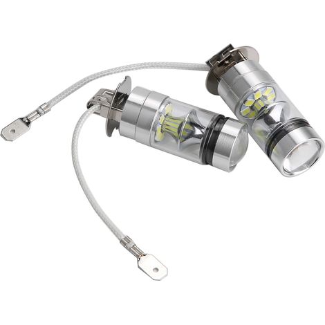 Set mit 2 H3 6000K 100W 20-SMD LED-Nebelscheinwerfern, leistungsstarkes kaltweißes Licht für Autos, HID-Ersatz, Tag-/Nachtbeleuchtung (1/5)