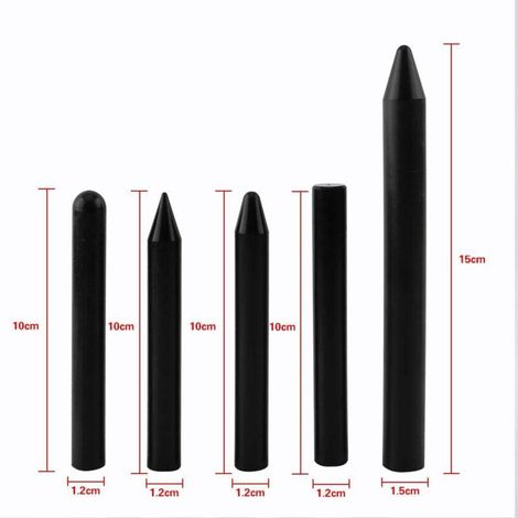 Stylo de Réparation des Bosses en Nylon pour Carrosserie Automobile, Outil de Retouche Peinture Noire, Kit de 5 Pièces pour Rayures et Éraflures (1/4)