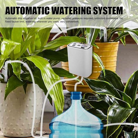 Automatic irrigation system, programmable and silent digital irrigation timer, automatic drip irrigation set for 6 potted plants (1/5)