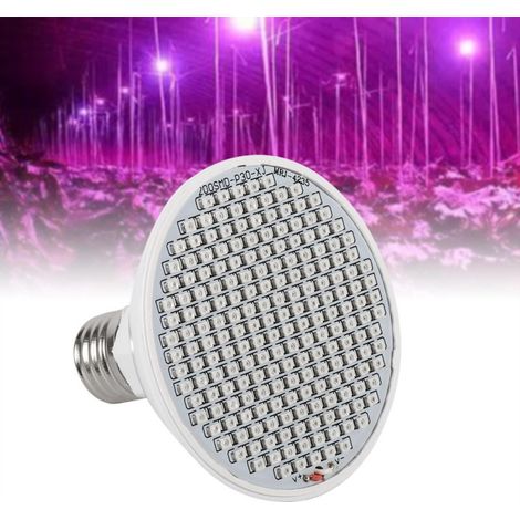 Lampada per la crescita delle piante da 24W con 200 LED, attacco E27, 85–265V (bianca)