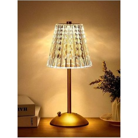 Lampe de Chevet LED, 3 Couleurs Lampe Cristal, Tactile Dimmable, pour Chambre Salon Restaurant Bar-AIMOONSA (1/5)