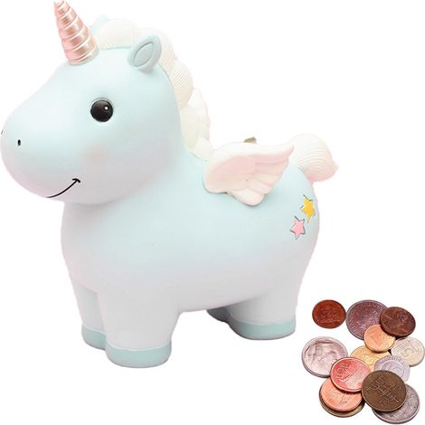 Tirelire cochon dessin animé pour enfants, tirelire en résine, cadeau d'anniversaire pour enfants (1/5)