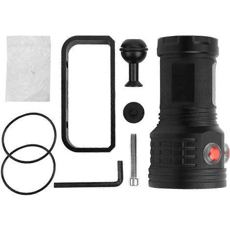 Lampe torche de plongée étanche IPX8 avec éclairage LED, éclairage d'appoint intelligent pour la photographie sous-marine jusqu'à 500 mètres de profondeur. (1/5)