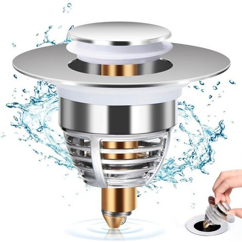 [JAMAIS UTILISÉ]Bouchon de vidange universel en acier inoxydable avec 2 joints d'étanchéité pour évier lavabo