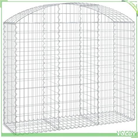 Panier de gabion arqué - FAFEICY - 153456 - 150x50x120/140 cm - Fer galvanisé - Fil 3,5 mm (1/4)